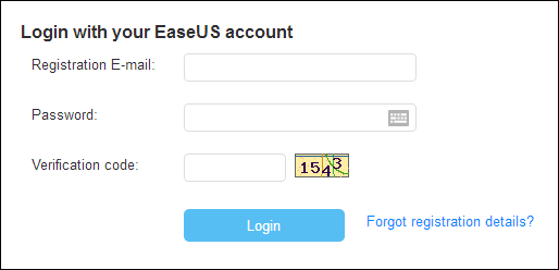 Log in your EaseUS account on EaseUS official website