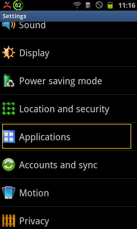 Set USB debugging for Android 2.3