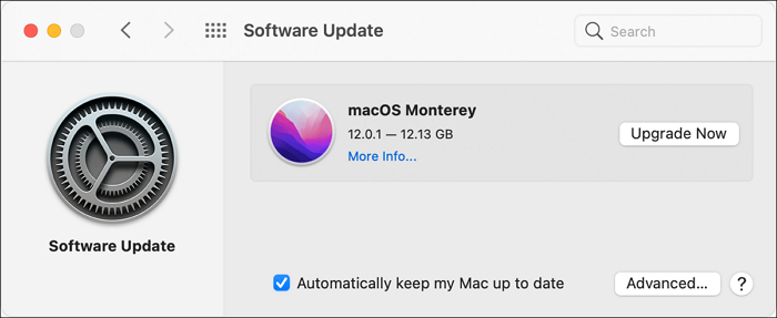 更新到 macos Monterey